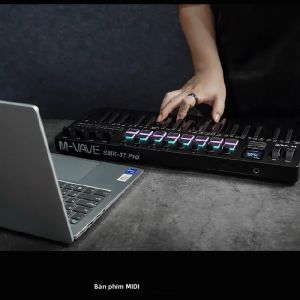 M-VAVE | Bàn Phím Điều Khiển MIDI 37 Phím M-VAVE SMK-37 PRO Với 16 Pad RGB & 8 Núm Xoay Kết Nối Không Dây Hỗ Trợ Vận Hành Phần Mềm Hệ Thống