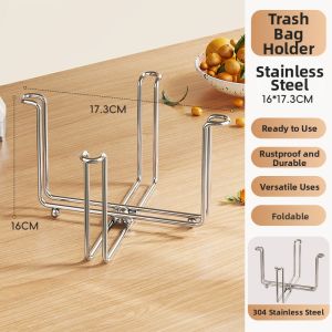 evesigar | Multi-functional 304 Stainless Steel Trash Bag Stand