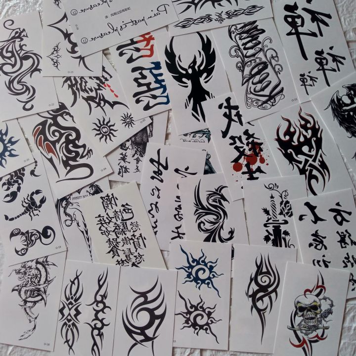 5 lembar Tato temporer cowok keren kode O random/acak | Lazada Indonesia