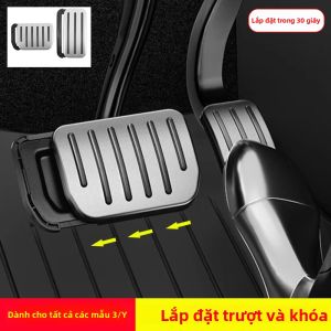 Ốp Bảo Vệ Bàn Đạp Ga Phanh Chống Trượt Nâng Đỡ Chân Trang Trí Hiệu Năng Cho Tesla Model Y 2022-2025 Và Model 3 2024-2025 Highland
