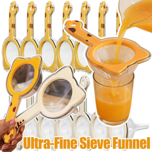 2 I N 1 Multi-Functional Strainer Set / for Juice Tea and Kitchen Use for Soy Milk with Ultra-Fine Sieve Funnel Filter Screen / Double-layer Ultra-Fine Sieve Strainer