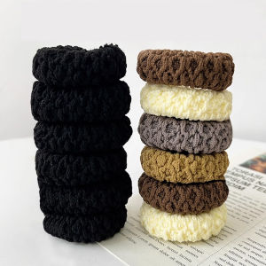 ยางรัดผมทรงสี่เหลี่ยมกลวงสำหรับผู้หญิง ยางยืดทนทาน หนา ยางรัดผมสำหรับผมยาว ยางรัดผมแบบมีซิป เครื่องประดับผม