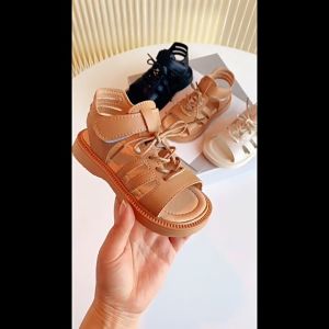 9803 Dép chiến binh cho bé gái 3 tuổi đến 12 tuổi Sandal Chiến Binh Cho Bé Gái Da Siêu Mềm Dây Thắt Nơ Trước Siêu Xinh Hàng Nhập Quảng Châu Full Box