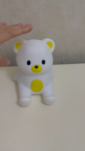 【SG Ready Stock 】Christmas gift Cute LED Bear Silicone Night Light kids charge with Phone Holder Funny table lamp kids bedroom & Baby Feeding