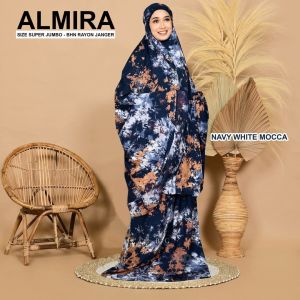 Almira Mukena Bali Motif Tie dye Bahan Rayon Janger Kualitas Bagus Jahitan Rapi Nyaman Untuk Shalat dan Travelling