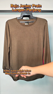 OME Jersi Warna Kosong Lengan Panjang Perempuan (OME Jersey Tshirt Plain Colour Long Sleeve) Sukan
