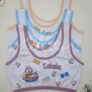 MOU 3PCS 6PC Miniset Anak Perempuan Gambar Labubu Mini set Anak SD SMP Usia 8 - 13 Tahun Bahan Katun
