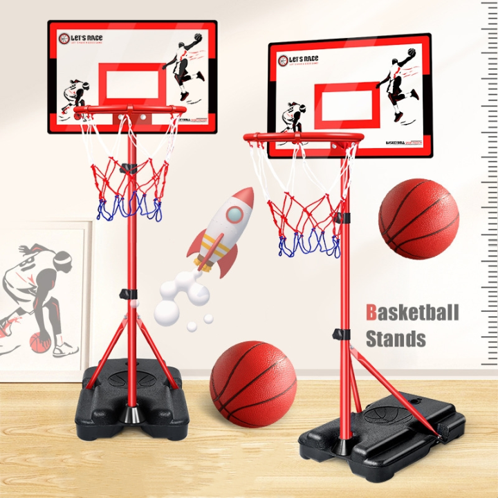 5.6/6.9ft Adjustable Basketball Ring for Kids Basketball Hoop Stands ...