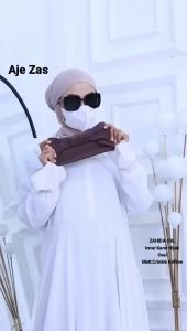 BISA COD Hijab Syari Kepala Non Pet+Inner Bando Kode ZAHIDA-5XL Bahan Kringkel Premium