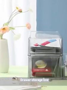 Acrylic table storage box drawer type transparent multi-purpose shelf Organiser Kitchen Room Baking Fruit Containers