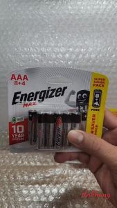 Vỉ 12 viên pin đũa AAA 1.5V Energizer Max E92 BP8+4 hàng chính hãng