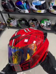 Riding Gram Motorcycle Motor Bike Men and Women 3c Full Face Helmet Motorcycle Cool Smart Safety Helmet Winter Windshield Helmet