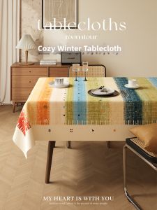 HOUGOUXIANG | Waterproof Oil-Resistant No-Wash Ins Style Tablecloth
