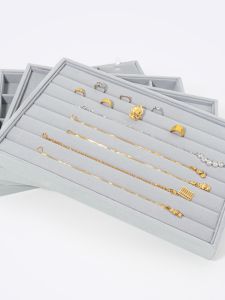 Hộp Đựng Trang Sức Bằng Vải Nhung Đựng Nhẫn Vòng Tay Dây Chuyền Trưng Bày Đồ Dùng Làm Đẹp Phụ Nữ Hộp Đựng Trang Sức