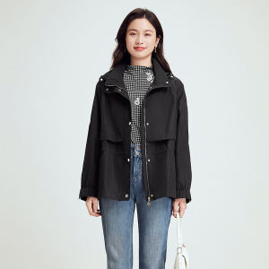 Koradior | Autumn Classic Black Hooded Coat