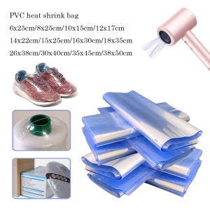 25pcs PVC Heat Shrink Wrap PVC Heat Shrinkable Film Odorless Clear PVC Heat Shrink Bags for Sneaker Books Large Shoes Protector