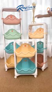 Kệ đựng đồ chơi có bánh xe cho bé Royalcare B8106 hình gà con dễ thương