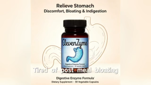 ElevenZyme Digestive Enzyme Capsules for Stomach Health & Post‑Meal Comfort30 Capsules