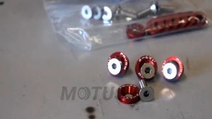 10pcs/Pack M6 JDM Style Fender Washers Aluminum Washers And Bolt For Honda Civic Integra Gasket plate screws Alloy Washers And Steel Bolts Integra Gasket