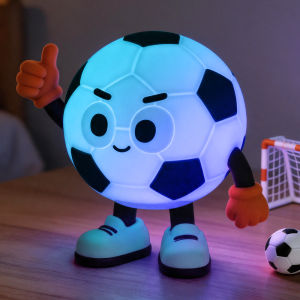 NEWSTYLE | RGB Silicone Soccer Night Light Rechargeable Night Lights With 7 Colors Timer Function Dimmable LED Light For Room Decor