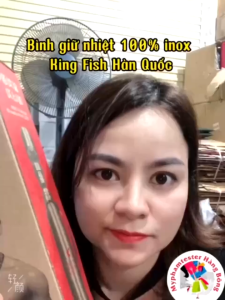 Bình Giữ Nhiệt Inox KingFish Hàn Quốc Có Lọc Trà Nóng Lạnh 12h Gia Dụng Hàng Bông BGN01