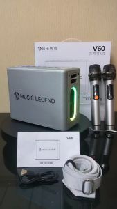 ลำโพง MUSIC LEGEND W-V60 รูปแบบ Portable Karaoke Bluetooth Speaker ลำโพงบลูทูธ พร้อมไมค์โครโฟน 2 อันให้ในชุด ราคาที่มีประสิทธิภาพ 20,000 บาท สำหรับผู้อื่น ทั้งฟัง ร้องเรียน มันส์ สนุก สินค้ารับประกัน 1ปี