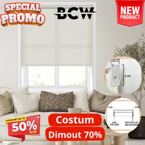 Rollblind Dimout 70% - Tirai gulung - Gorden Tarik - Gorden kantor - Gorden Kostum