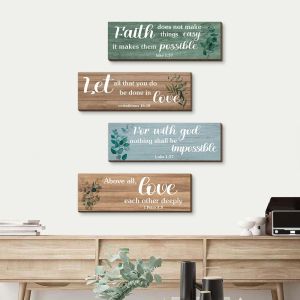 Home wall decoration wooden hanging sign sign letter plant hanging modern office wall decoration