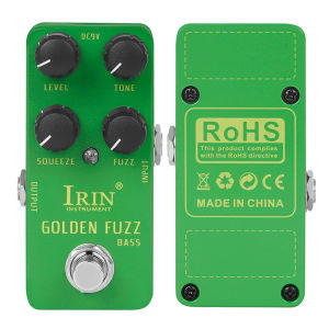 IRIN | IRIN RS-20 Golden FUZZ Bass Guitar Pedal Deep Scuzzy Electric Effect True Bypass Với Núm Điều Khiển Và Nút Điều Khiển Phụ Kiện Đàn Guitar