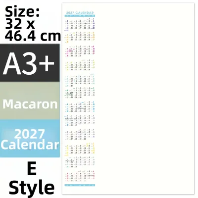 Thick Card Paper Semi Blank DIY Wall Calendar A3 No Crease