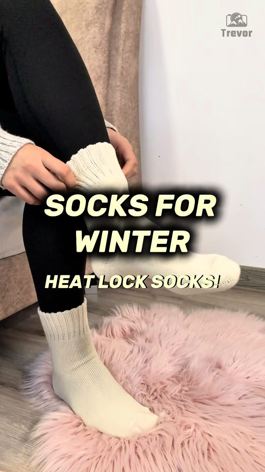TREVOR Knit Winter Socks [Xwarm][3 pairs] - Thermal Fluffy Fleece Thick Calf Confinement Stokin Tebal Hangat Free Size 冬季保暖袜
