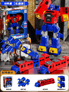 Magnetic Building Blocks Toy Robot Engineering Vehicle Transforming Construction Machine Birthday Gift for Boys Age 3-6