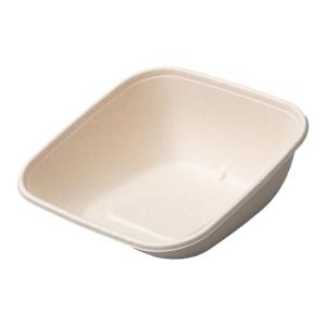 Disposable Salad Bowl Paper Pulp Eco-friendly Oblique Mouth Bowl Fat Reduction Takeaway Light Food Commercial Square Packaging Box