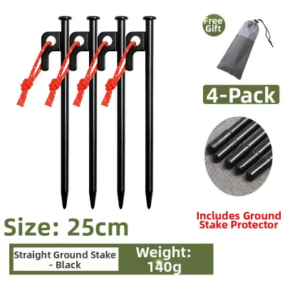 TUJUE | Stainless Steel Reinforced Camping Stakes