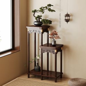 Kệ Hoa Đa Tầng Phong Cách Trung Quốc Từ Gỗ Nguyên Miếng