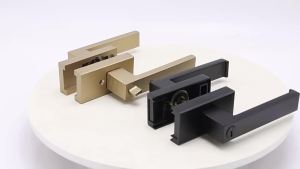 Minimalist Narrow-edge Magnetic Silent Keyed Door Lock for Hotels Bathrooms