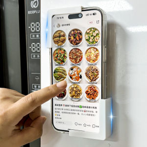 2/4pcs Wall-mounted Magnetic Mobile Phone Rack Multifunction Punch Free Storage Rack Self-Adhesive Home Bathroom Wall Organizer