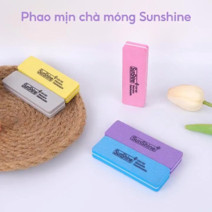 Phao Dũa Móng 2 Mặt Cát Mịn Hình Chữ Nhật Buffer Chà Móng Xốp Tạo Form Làm Mịn Bề Mặt Móng Tay Chân Màu Sắc Ngẫu Nhiên