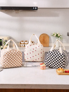 Lunch Bag Printed Food Handbags Portable Thermal Lunch Box Bag Waterproof Office Cooler Ice Insulated Case