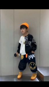 LITTLEKIMY - Celana Panjang Jogger Jeans Anak Usia 2 sd 7 Tahun Celana Smile Premium