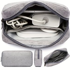Digital Accessories Storage Bag Portable Waterproof Zipper Travel Carry Organizer Pouch for Cable Data Charger Headphone U Disk