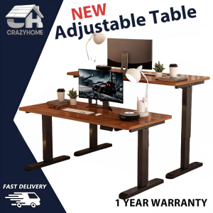 【In Stock-ships within 24H】 Electric Meja Belajar Office Table Gaming Computer Study Table Meja Gaming Height Adjustable