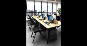 Modern เก้าอี้สำนักงาน เก้าอี้พับ เก้าอี้หลัง พื้นผิวหนังนุ่ม ท่อเหล็กหนา เก้าอี้หอพักนักเรียน เก้าอี้คอมพิวเตอร์สำนักงาน