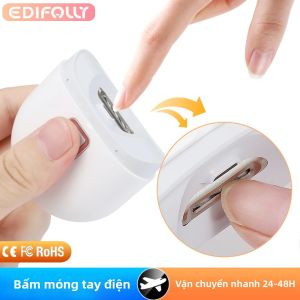 Tông Đơ Cắt Móng Tay Tự Động Bằng Điện Cho Người Lớn Và Trẻ Sơ Sinh - Tông Đơ Cắt Móng Tay Làm Móng Tay Và Móng Chân Với 2 Cài Đặt Bánh Răng ABS Trắng