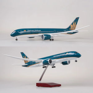 1/130 Large Scale 43cm Vietnam Airways B787 Diecast Resin Airplane Model Kit with Landing Gear Wheel for Collection Display
