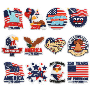 250th Anniversary Usa Series ​for Shoe Charms Accessories for Classic Clog Shoe Decoration Fit Wristband Kids Gifts