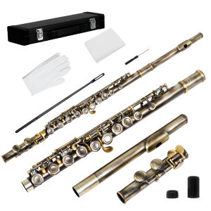 SLADE 16 Closed Holes Flute C Key Cupronickel Concert Flute with E Key Case Accessories Transversal Flute Woodwind Instrument