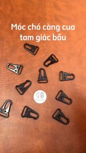 Móc Chó Càng Cua Tam Giác Bầu Lọt Lòng 20mm Màu Đen Nhám Phụ Kiện Làm Túi Đeo Bóp Ví Móc Khóa Da Handmade DIY Nguyên Liệu Làm Đồ Thủ Công