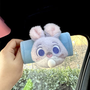 Cartoon Nick And Judy Safety Belt Cover Car Seat Cushion Anti-Ligature Automobile Interior Decoration Crazy Animal City