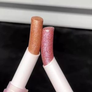 Jelly Glitter Eyeshadow Stick High Pigment Sparkling Eye Highlighter Stick Waterproof Longlasting Blue Purple Shimmer Eye Makeup